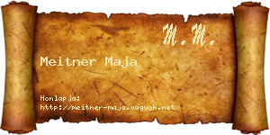 Meitner Maja névjegykártya